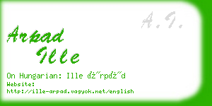 arpad ille business card